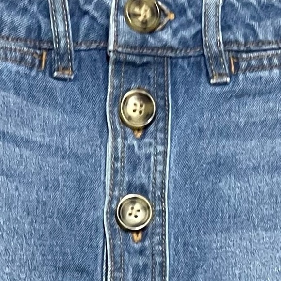 Harper Heritage Denim Mini Skirt Button Front Short Pencil Skirt Small - Picture 7 of 11